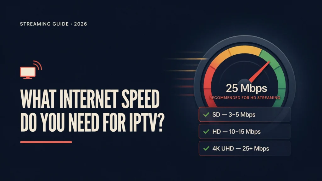 what internet speed do i need for iptv